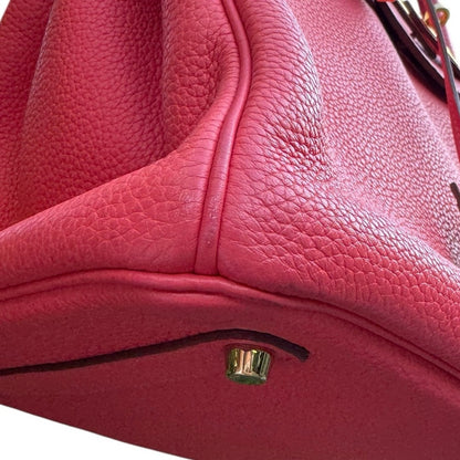 Hermes Birkin 35 Handbag Clemence Leather GHW Rose Jaipur