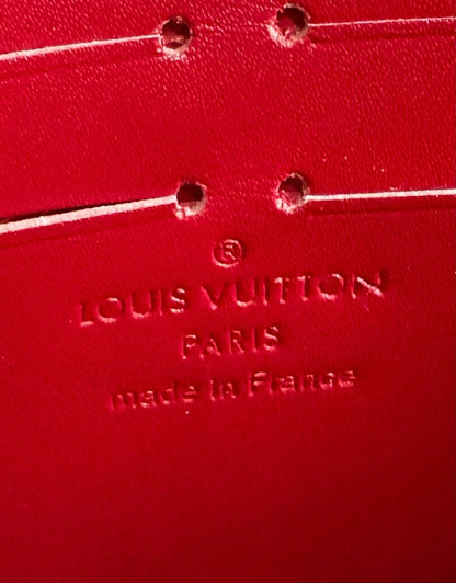 Louis Vuitton Red Vernis Sarah Noeud Wallet