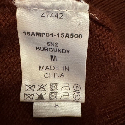 Chloe Burgundy Cashmere V-Neck Sweater - Medium