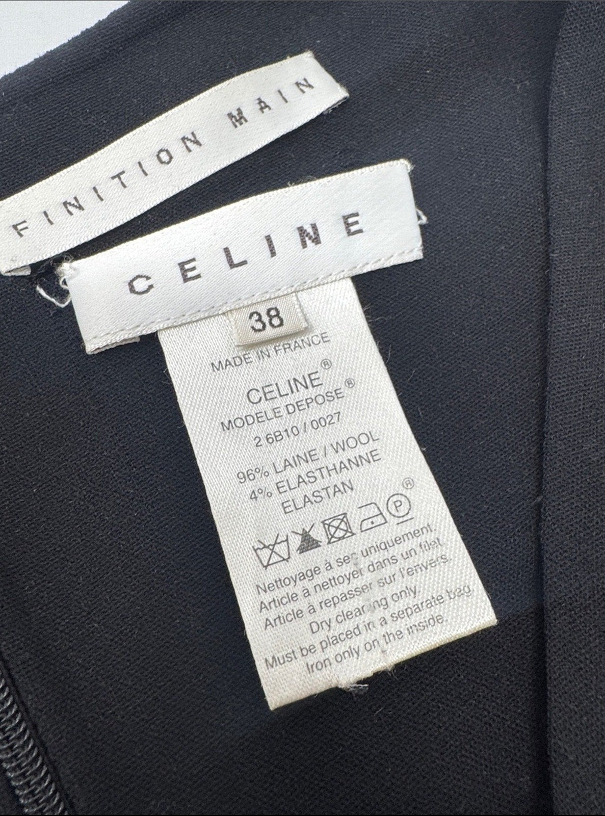 Celine Black V-Neck Finition Main Shift Dress - US 6