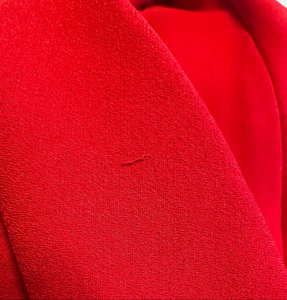 Max Mara Sleeveless Red Draped Cocktail Dress - US 4