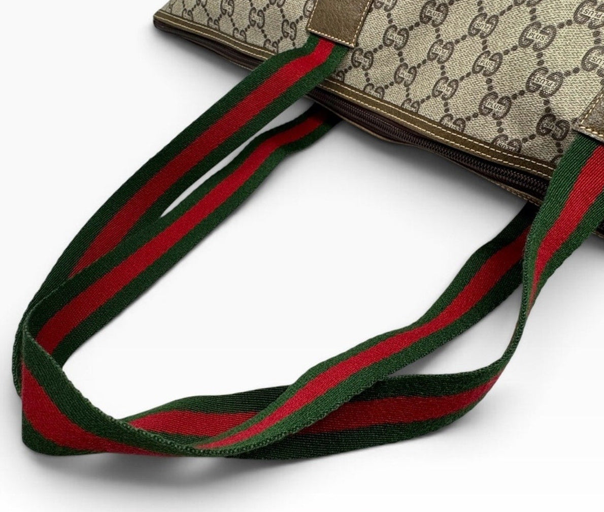 Gucci Plus Vintage GG Supreme Sherry Line Tote