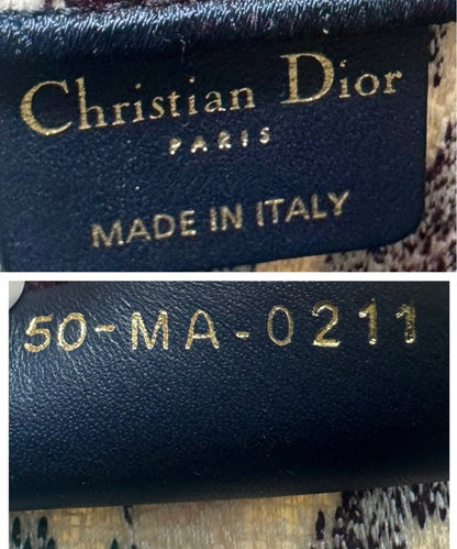 Christian Dior Medium Canvas Embroidered Paisley Book Tote, Blue Multicolor