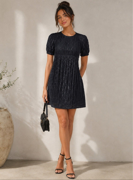 Burberry Navy Silk Mini Dress - US 4