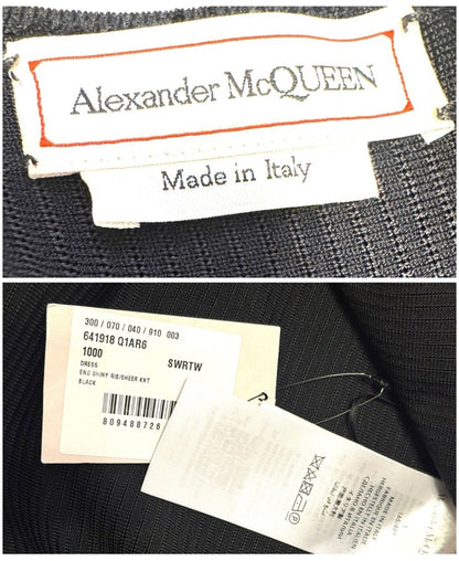 Alexander McQueen Black Long Sleeve High-Low Dress NWT - Size Small