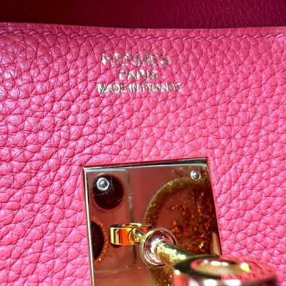 Hermes Birkin 35 Handbag Clemence Leather GHW Rose Jaipur