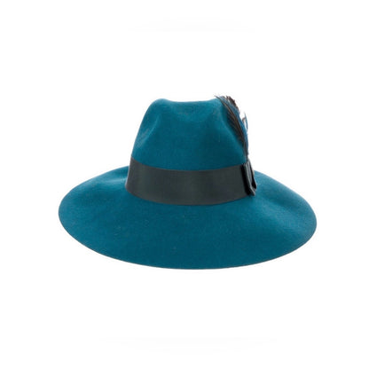 Gucci Teal Wide-Brim Fedora Hat - Size Small