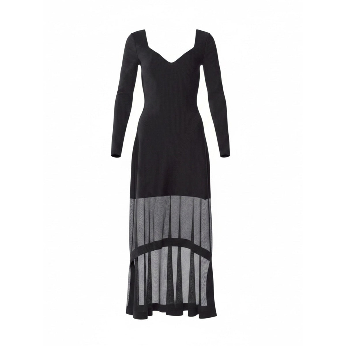 Alexander McQueen Black Long Sleeve High-Low Dress NWT - Size Small