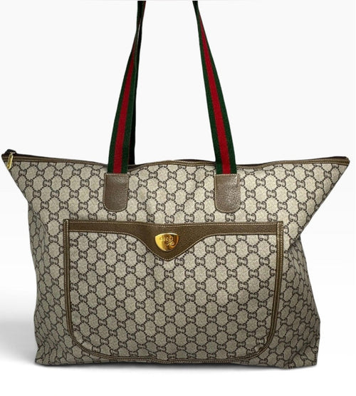 Gucci Plus Vintage GG Supreme Sherry Line Tote
