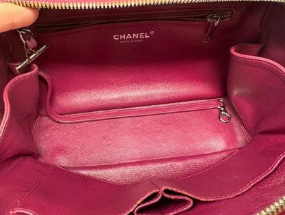 Chanel Burgundy Quilted Leather Medium Trendy Top Handle Bowling Bag