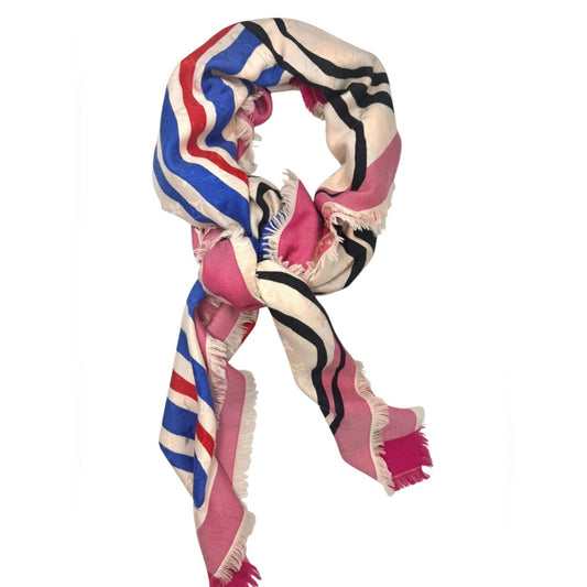 Louis Vuitton Limited Edition Monogram Shawl Scarf - Pink/Blue