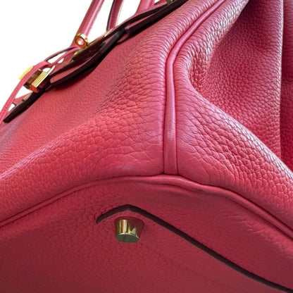Hermes Birkin 35 Handbag Clemence Leather GHW Rose Jaipur
