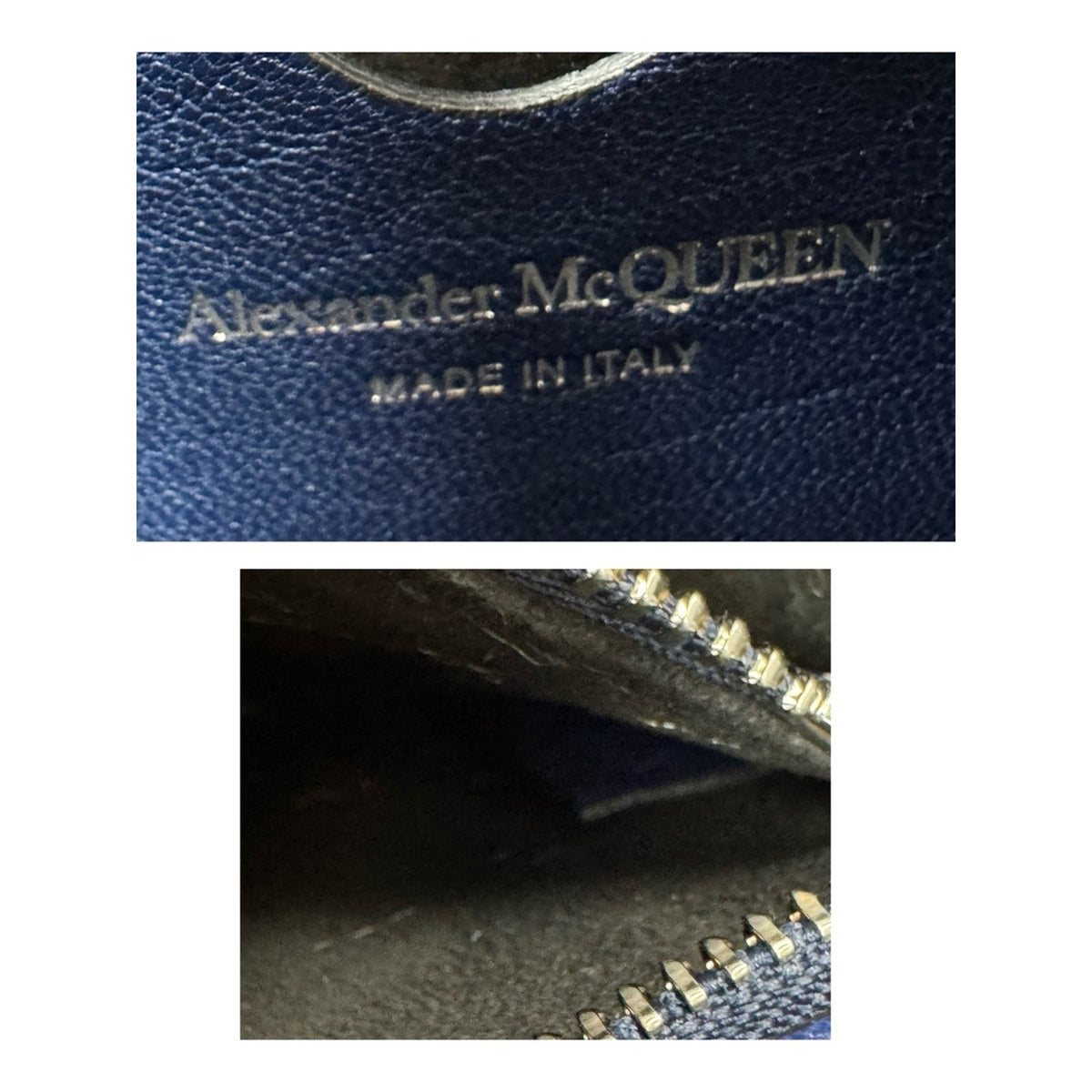 Alexander McQueen Denim Mini Jeweled Knuckle 2-Way Bag