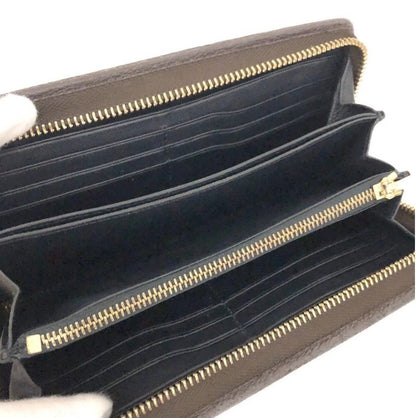 Loewe Dark Brown Leather Anagram Zip Around Wallet