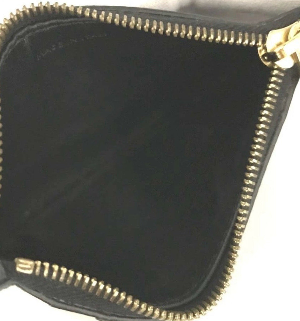 Celine Black Leather Zipped Card Holder