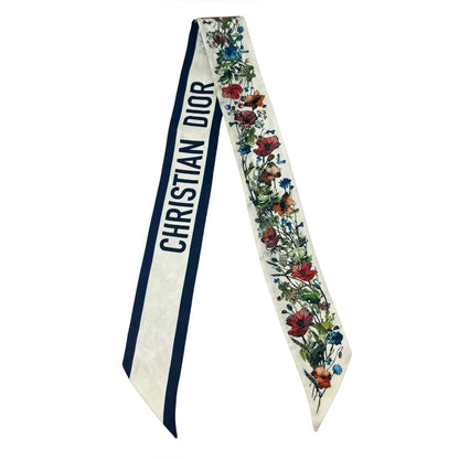 Christian Dior D-Millefiori Mitzah Silk Scarf Twilly
