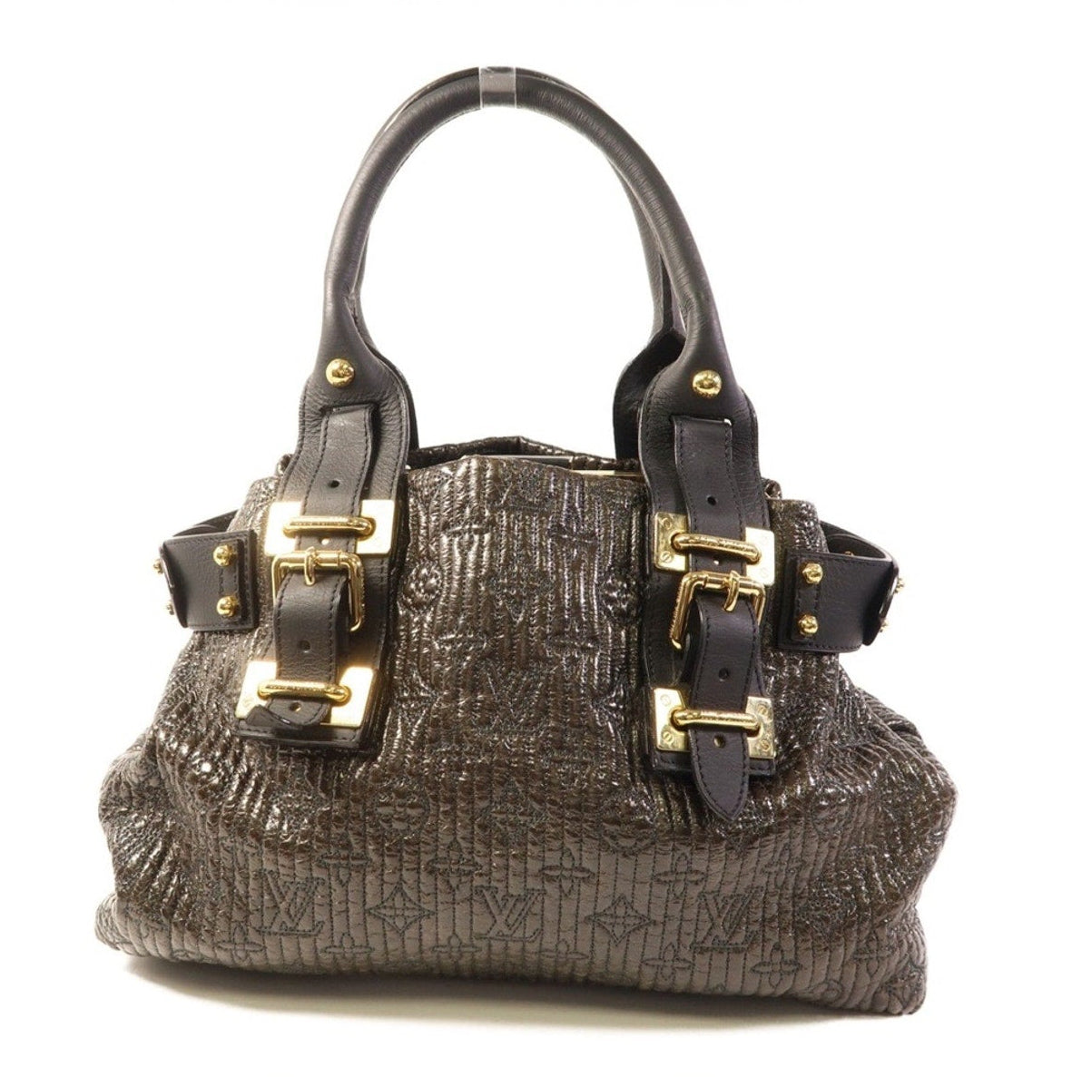 Louis Vuitton Black & Dark Brown Monogram Motard Biker Bag Limited Edition