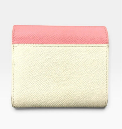 Christian Dior Pink and Cream Leather 30 Montaigne Compact Wallet