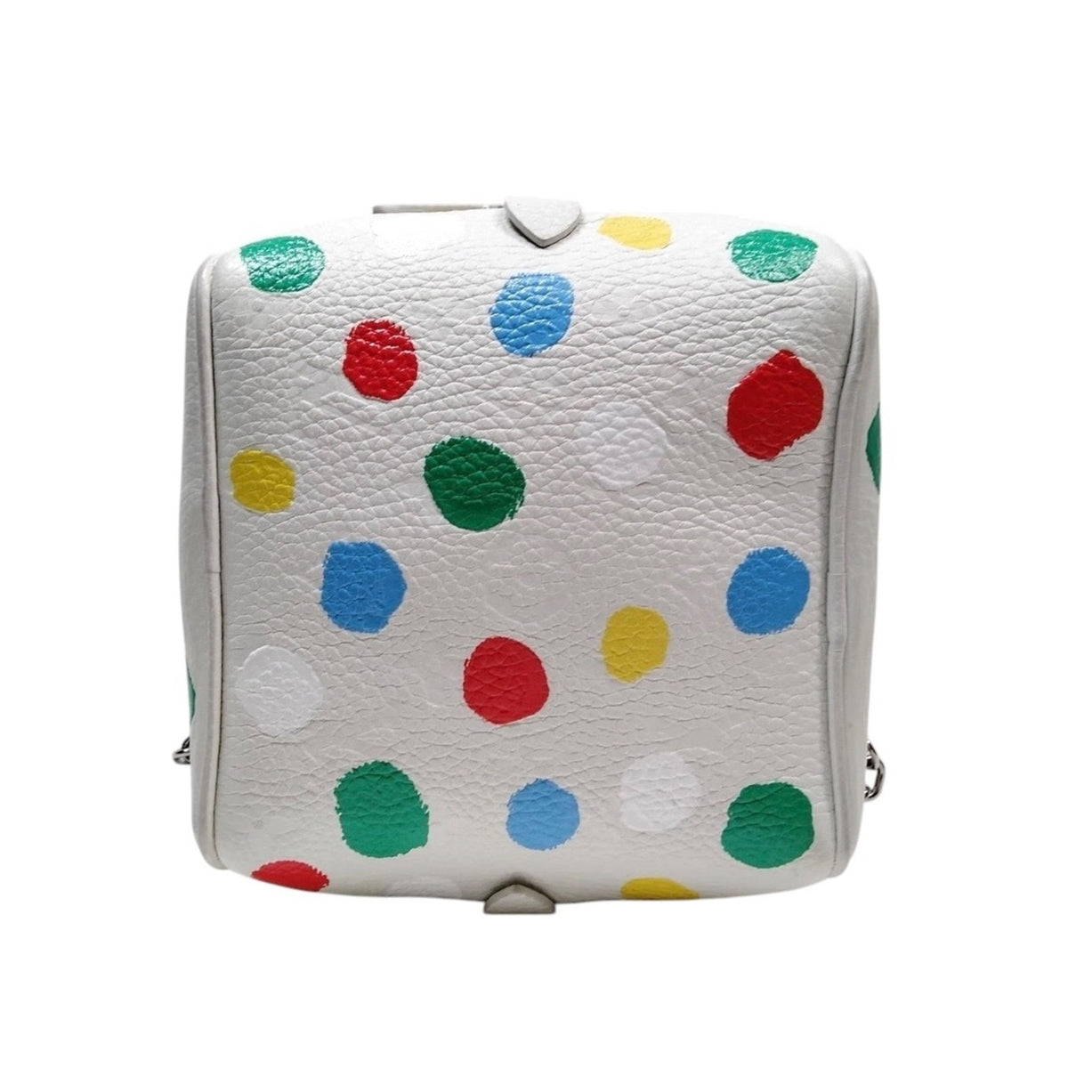 Louis Vuitton x Yayoi Kusama White Monogram Empreinte Leather Square Bag