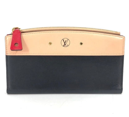 Louis Vuitton Leather City Steamer Wallet - Navy, Cream, Red