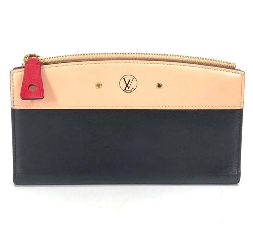 Louis Vuitton Leather City Steamer Wallet - Navy, Cream, Red