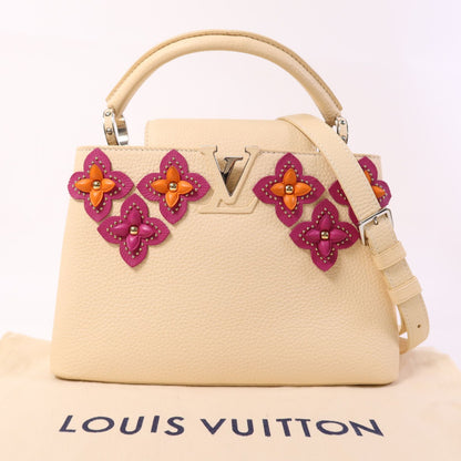 Louis Vuitton Taurillon Leather Mechanical Flowers Capucines BB - Dune