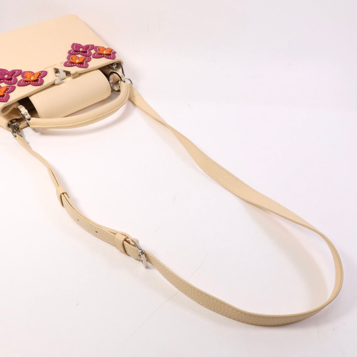 Louis Vuitton Taurillon Leather Mechanical Flowers Capucines BB - Dune