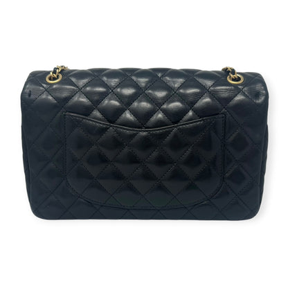 Chanel Black Quilted Calfskin Leather Rock The Corner Medium Flap Bag