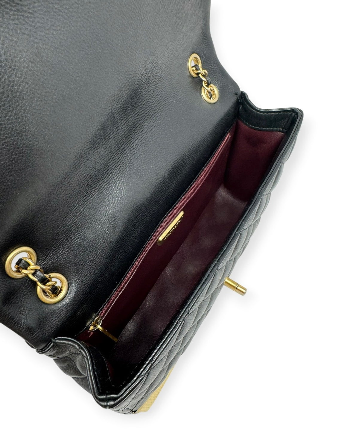 Chanel Black Quilted Calfskin Leather Rock The Corner Medium Flap Bag