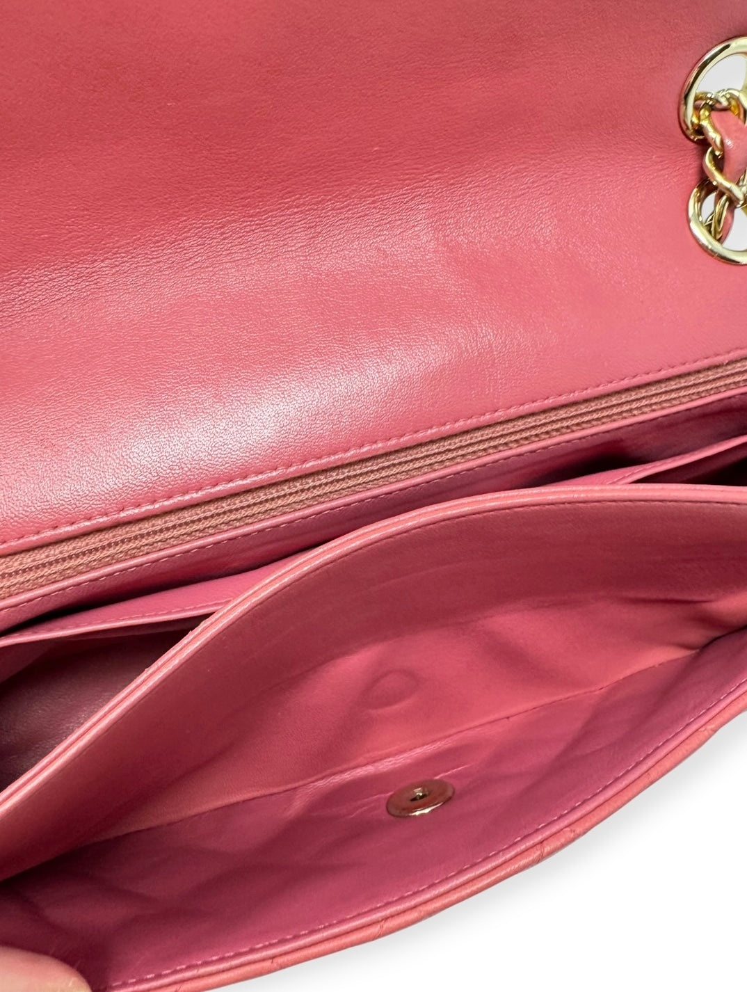 Chanel Pink Quilted Lambskin Valentine Charm Medium Flap Bag