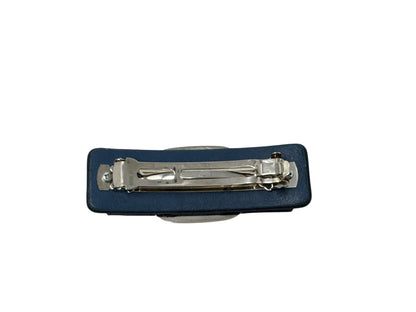 Salvatore Ferragamo Vara Bow Rhinestone Hair Barrette Navy Blue