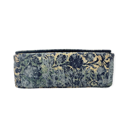 Christian Dior Denim Blue Floral Caro Bag Medium