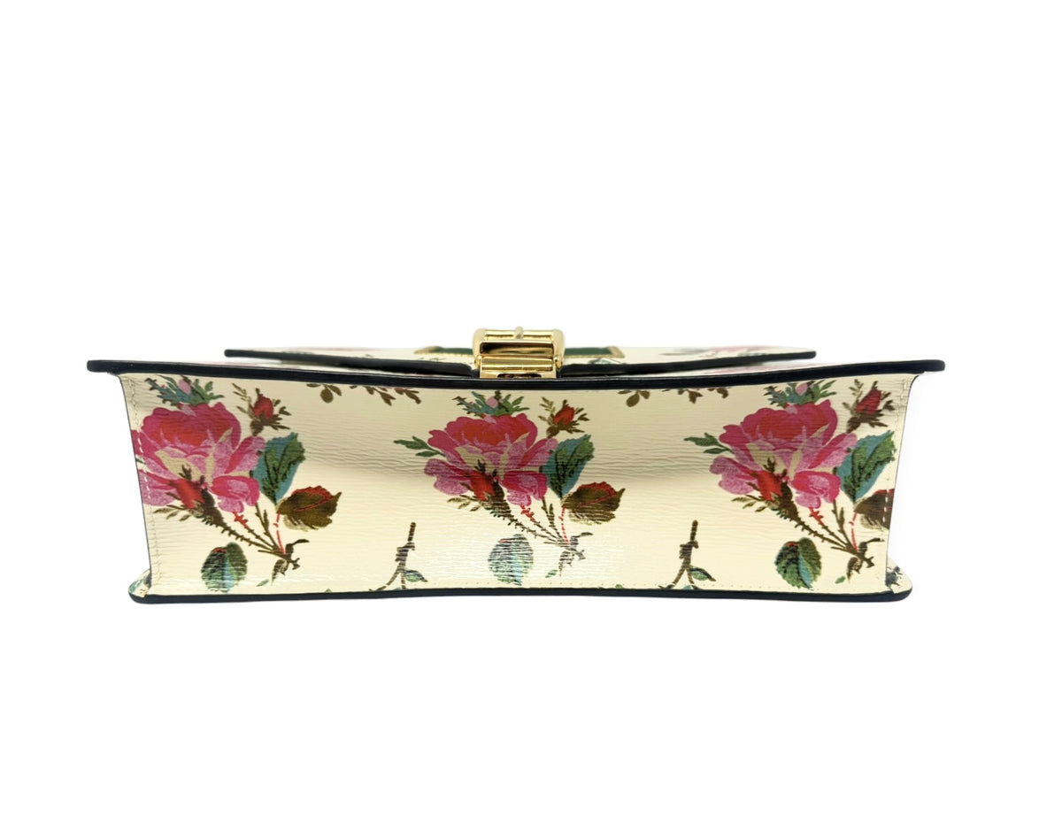 Gucci Floral Leather Sylvie Shoulder Bag Small