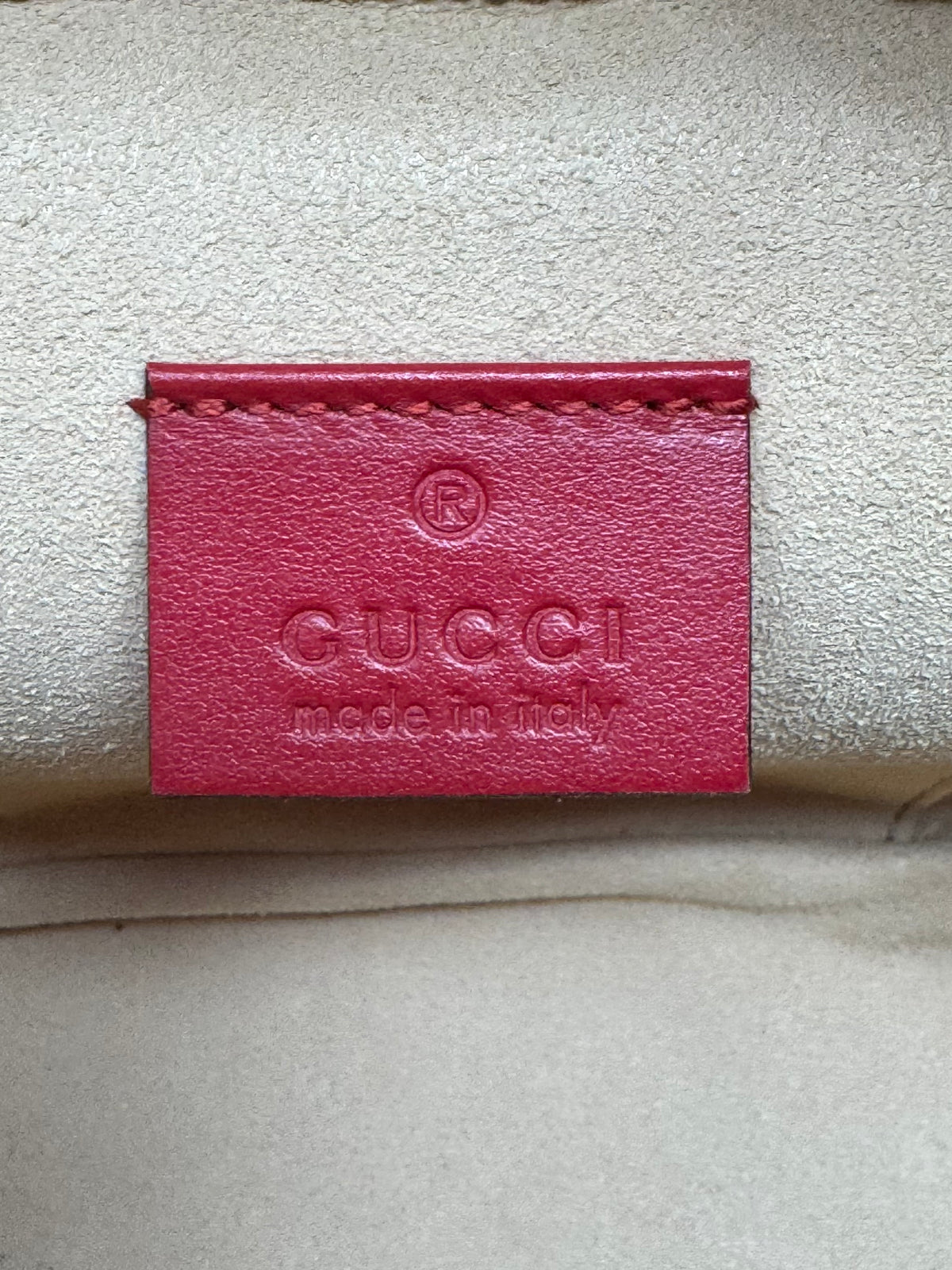 Gucci GG Marmont Mini Vanity Backpack Red Matelasse Leather