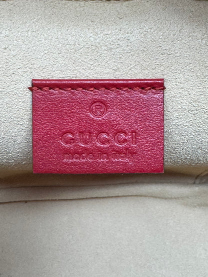 Gucci GG Marmont Mini Vanity Backpack Red Matelasse Leather