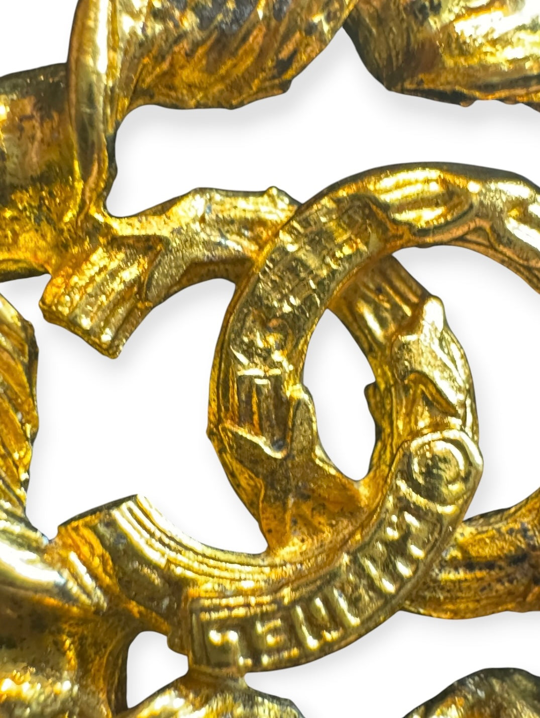 Chanel Vintage Gold-Plated CC Medallion Necklace