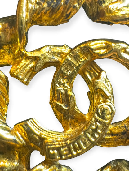 Chanel Vintage Gold-Plated CC Medallion Necklace