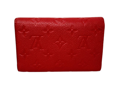 Louis Vuitton Red Empreinte Leather Curieuse Compact Wallet