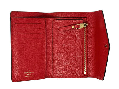 Louis Vuitton Red Empreinte Leather Curieuse Compact Wallet
