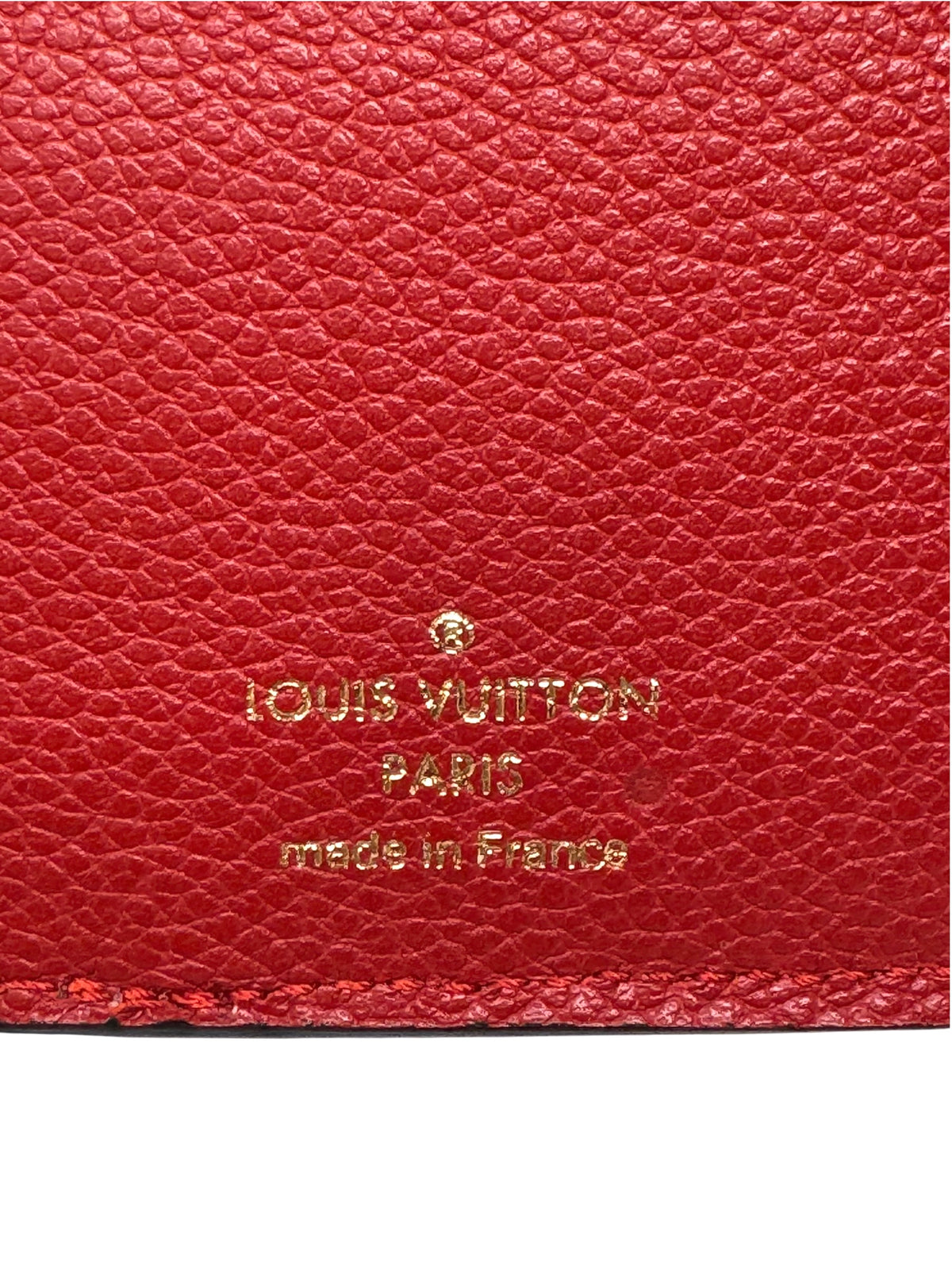Louis Vuitton Red Empreinte Leather Curieuse Compact Wallet