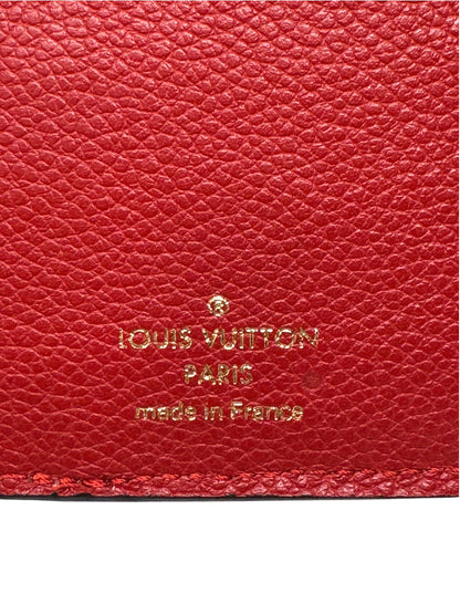 Louis Vuitton Red Empreinte Leather Curieuse Compact Wallet