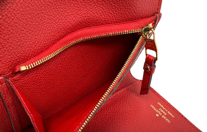 Louis Vuitton Red Empreinte Leather Curieuse Compact Wallet