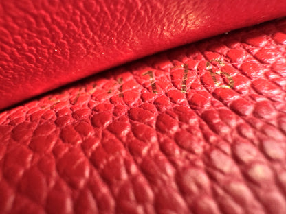 Louis Vuitton Red Empreinte Leather Curieuse Compact Wallet