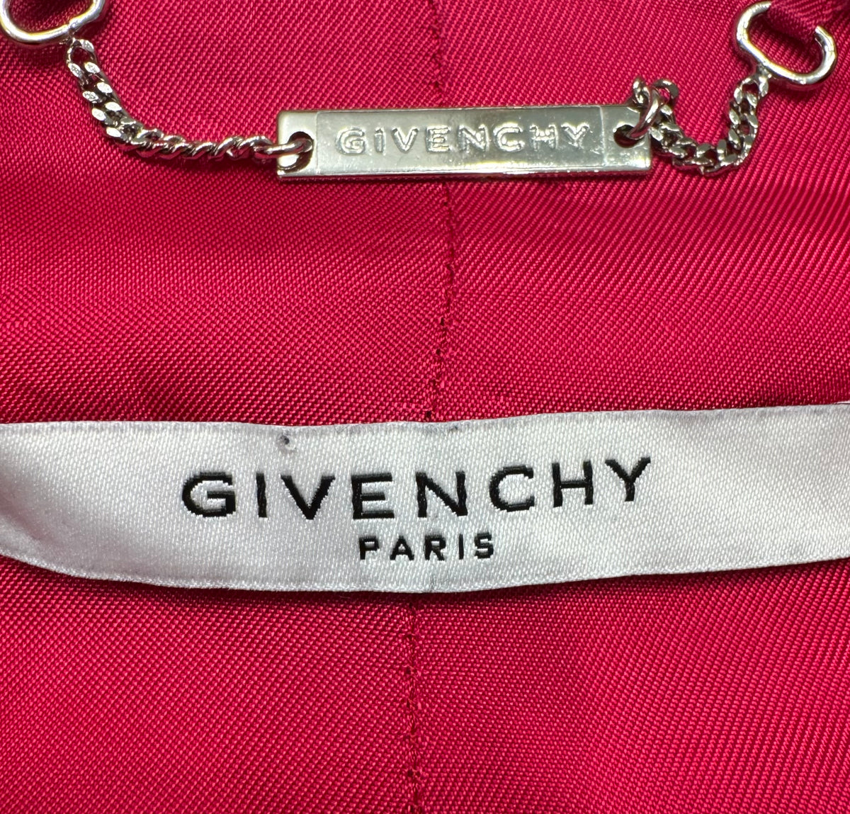 Givenchy Hot Pink Single-Breasted Cady Blazer Jacket - US 10