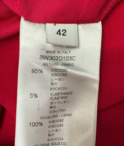 Givenchy Hot Pink Single-Breasted Cady Blazer Jacket - US 10