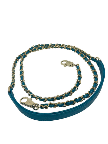 Chanel Caviar Quilted Extra Mini Coco Handle Flap Bag Dark Turquoise Blue