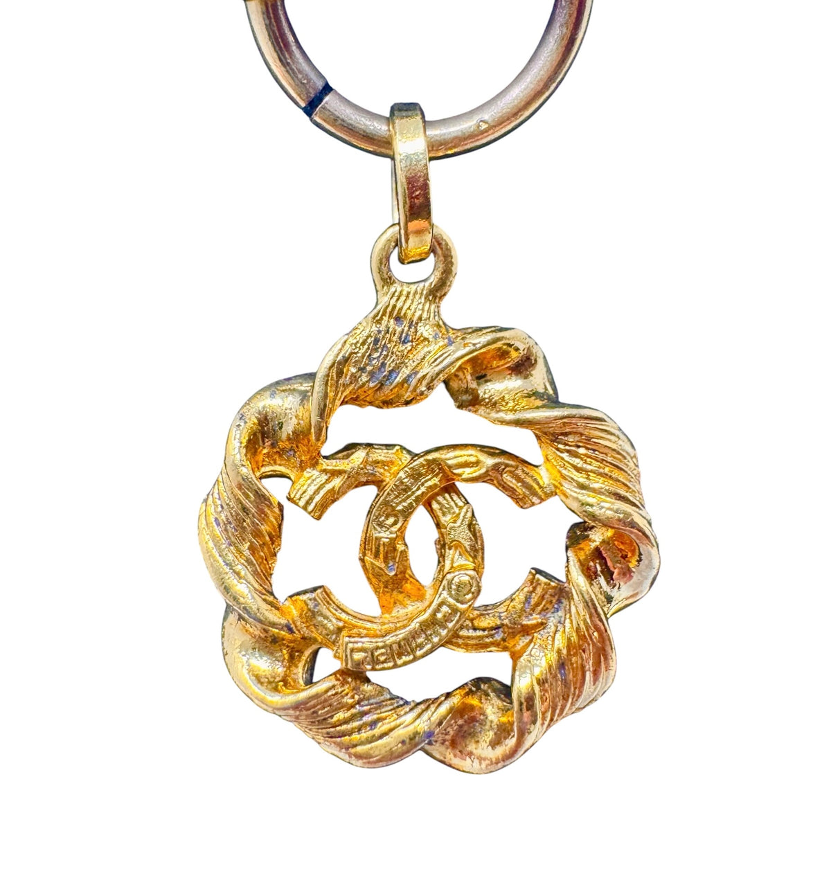 Chanel Vintage Gold-Plated CC Medallion Necklace