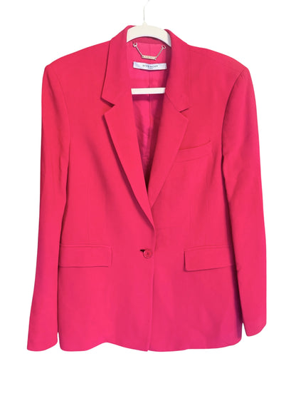 Givenchy Hot Pink Single-Breasted Cady Blazer Jacket - US 10