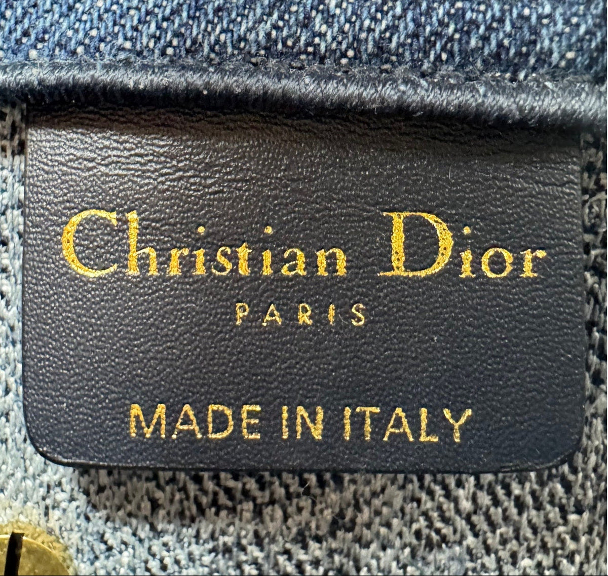 Christian Dior Denim Blue Oblique Embroidered Saddle Bag