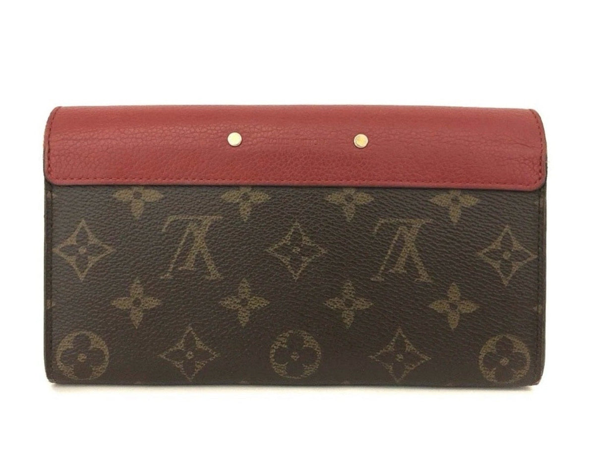 Louis Vuitton Monogram Pallas Wallet Red